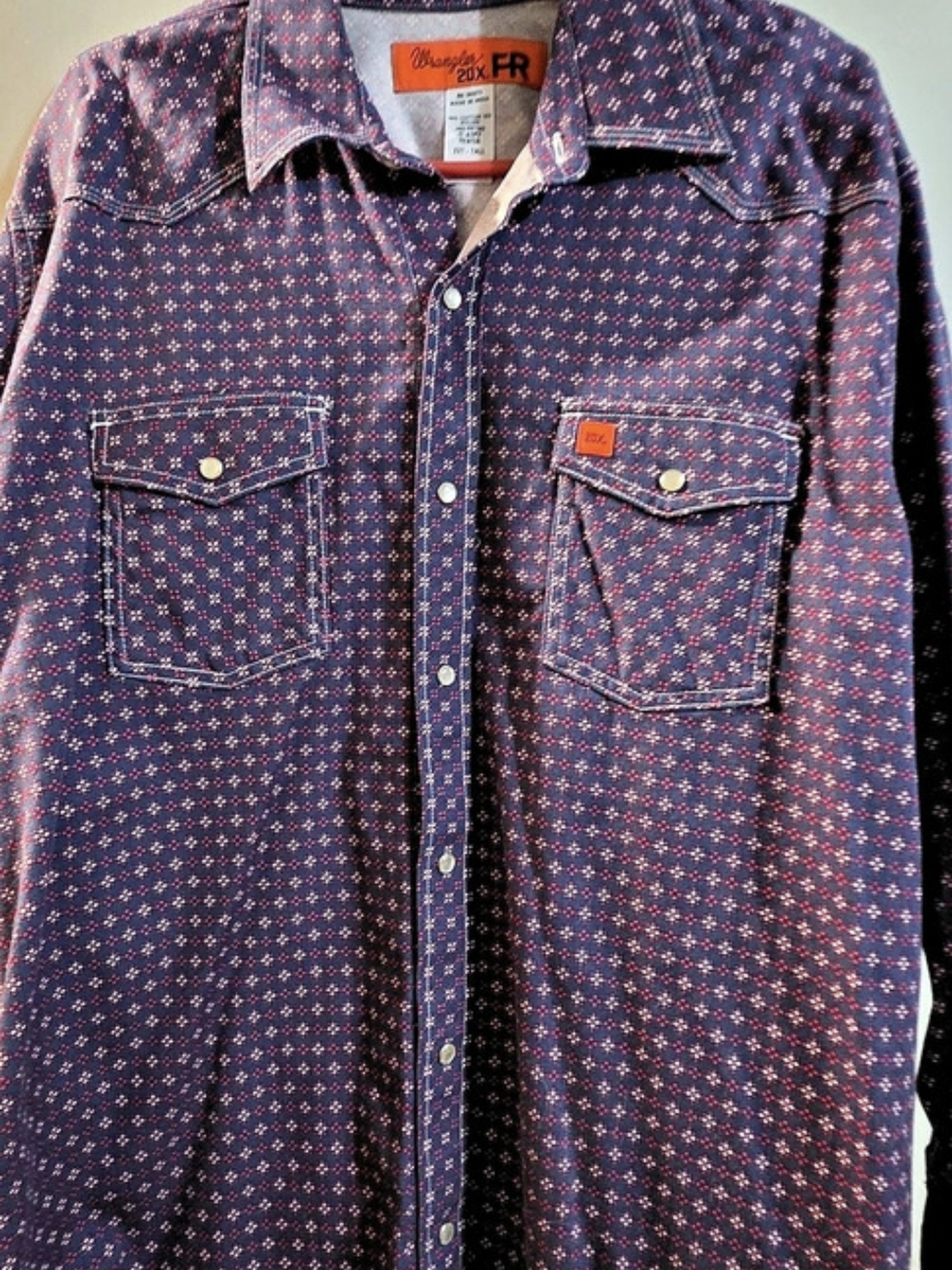 Wrangler 20X FR Flame Resistant Long Sleeve Western Snap Shirt Western Shirt